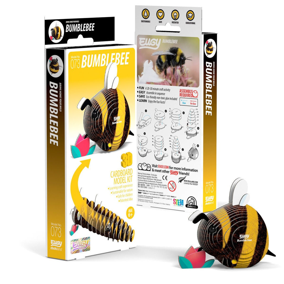 Eugy | 3D Cardboard Model Kit | Insect Life | Hommel | 6+ - Kleine Eland
