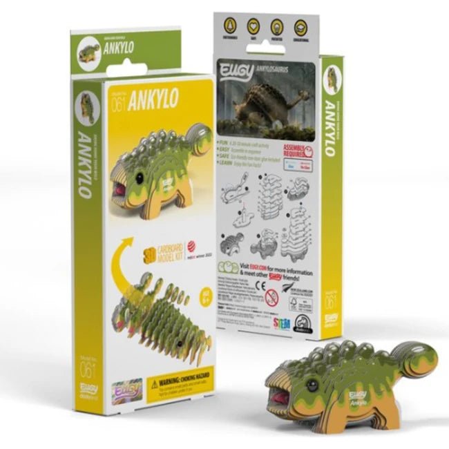 Eugy | 3D Cardboard Model Kit | Prehistoric Life | Ankylo | 6+ - Kleine Eland