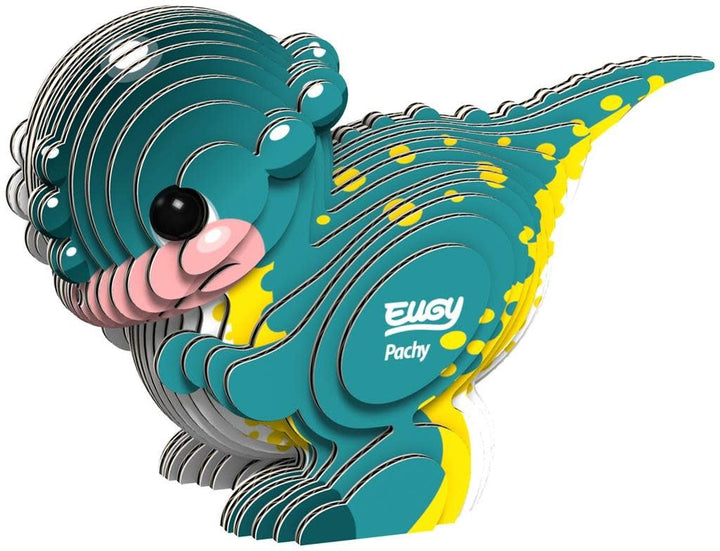 Eugy | 3D Cardboard Model Kit | Prehistoric Life | Pachycephalosaurus | 6+ - Kleine Eland