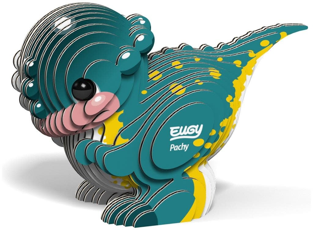 Eugy | 3D Cardboard Model Kit | Prehistoric Life | Pachycephalosaurus | 6+ - Kleine Eland
