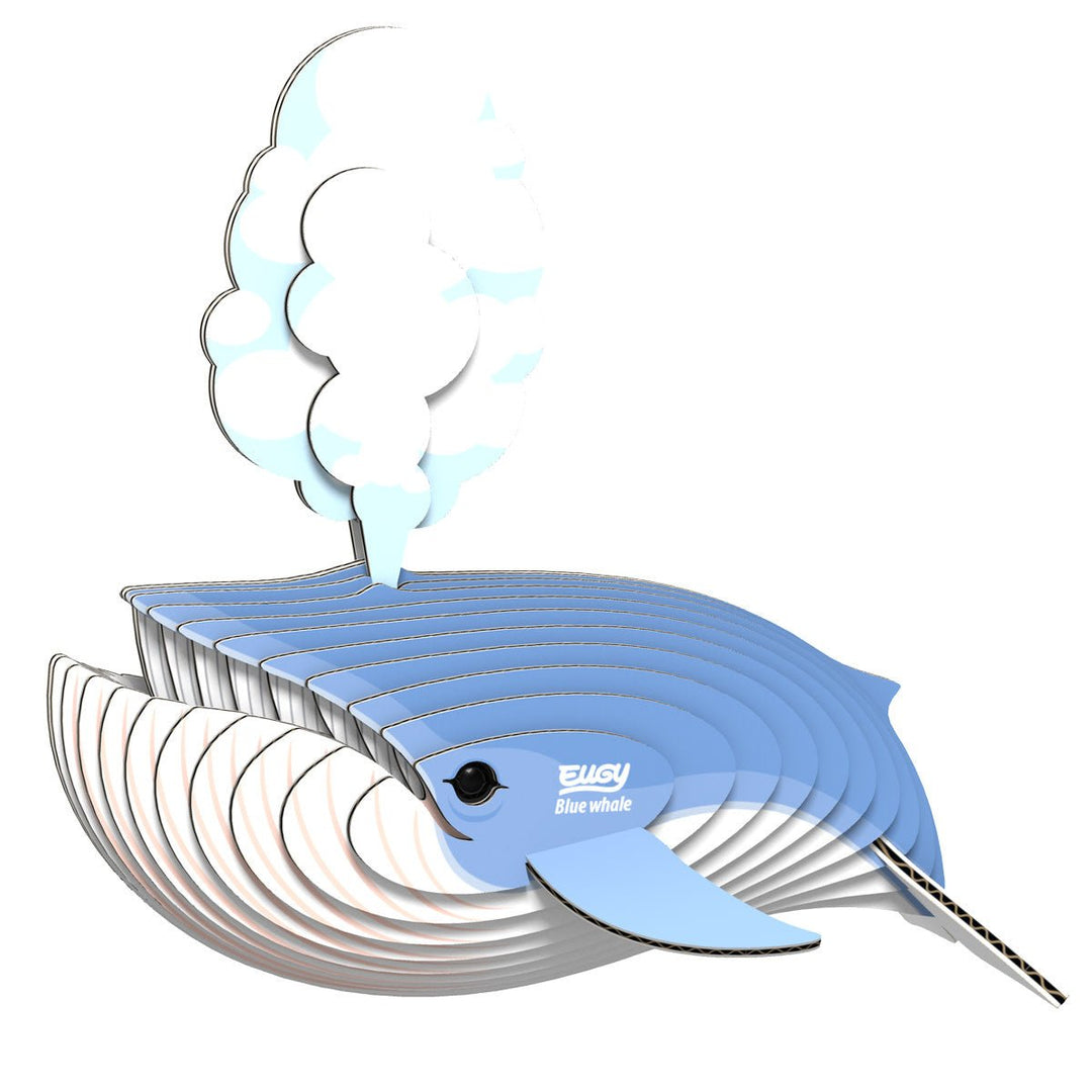 Eugy | 3D Cardboard Model Kit | Sea Life | Blauwe Vinvis | 6+ - Kleine Eland