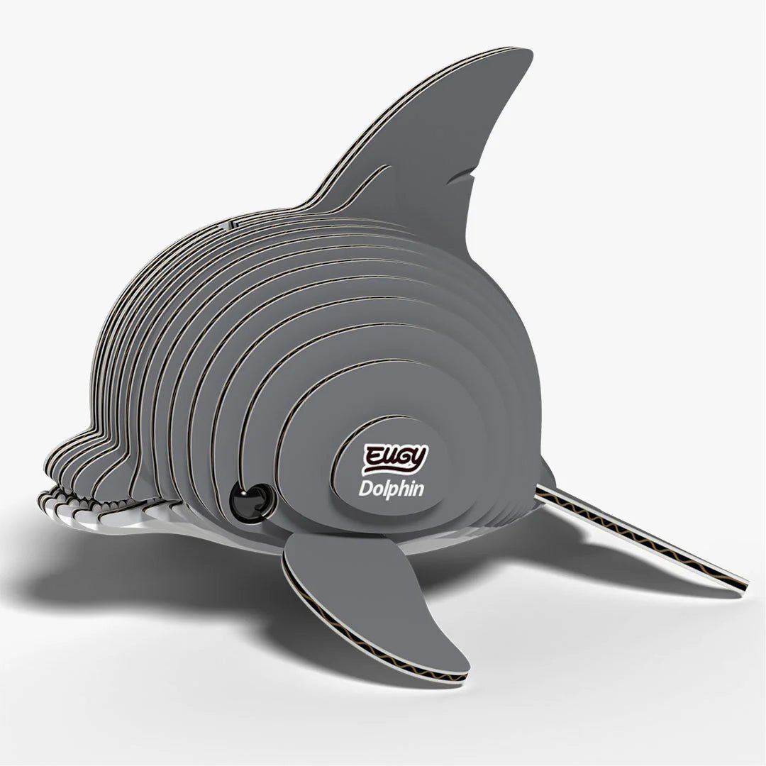 Eugy | 3D Cardboard Model Kit | Sea Life | Dolfijn | 28 stukjes | 6+ - Kleine Eland