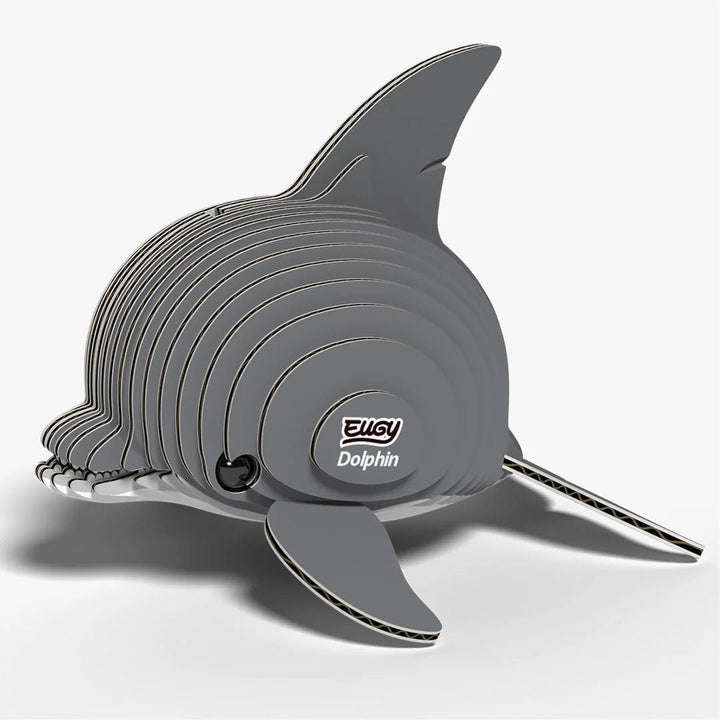 Eugy | 3D Cardboard Model Kit | Sea Life | Dolfijn | 28 stukjes | 6+ - Kleine Eland