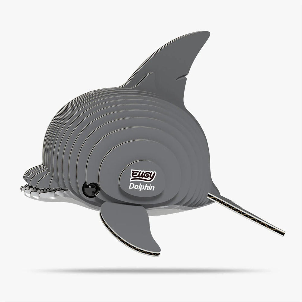 Eugy | 3D Cardboard Model Kit | Sea Life | Dolfijn | 28 stukjes | 6+ - Kleine Eland