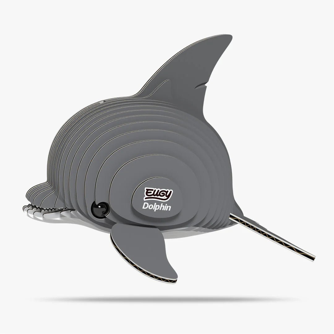 Eugy | 3D Cardboard Model Kit | Sea Life | Dolfijn | 28 stukjes | 6+ - Kleine Eland