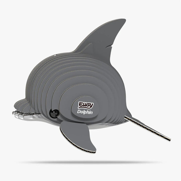Eugy | 3D Cardboard Model Kit | Sea Life | Dolfijn | 28 stukjes | 6+ - Kleine Eland