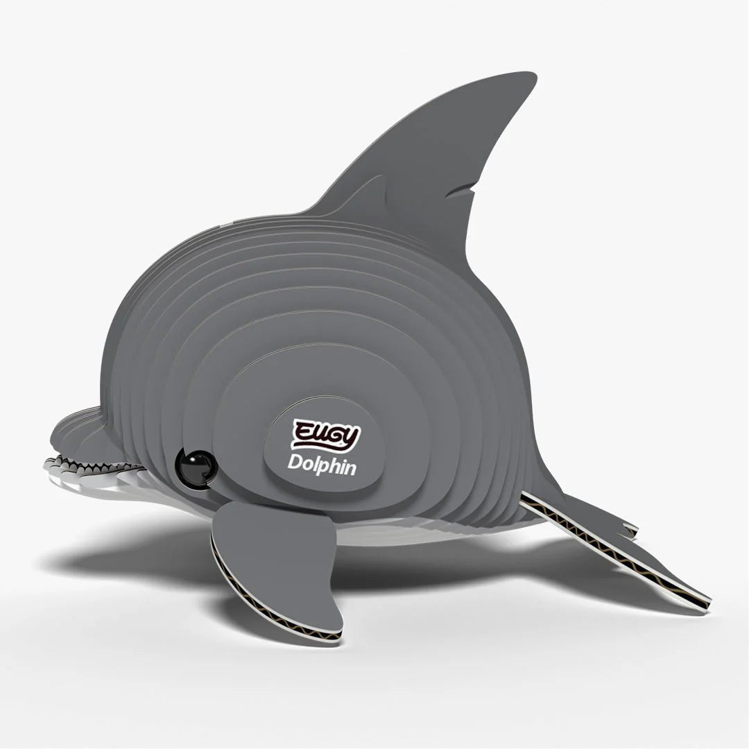 Eugy | 3D Cardboard Model Kit | Sea Life | Dolfijn | 28 stukjes | 6+ - Kleine Eland