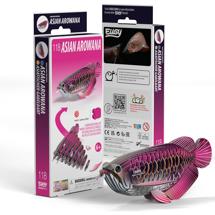 Eugy | 3D Cardboard Model Kit | Sea Life | Drakenvis | 6+ - Kleine Eland
