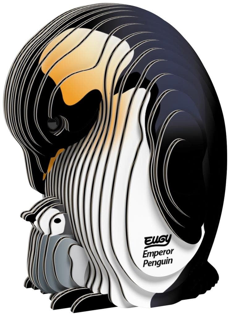 Eugy | 3D Cardboard Model Kit | Sea Life | Emperor Penguin | 6+ - Kleine Eland
