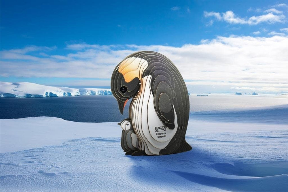 Eugy | 3D Cardboard Model Kit | Sea Life | Emperor Penguin | 6+ - Kleine Eland