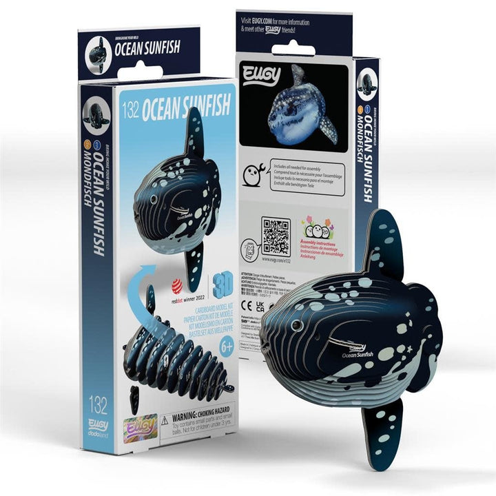 Eugy | 3D Cardboard Model Kit | Sea Life | Mola Mola | Ocean Sunfish - Maanvis | 6+ - Kleine Eland