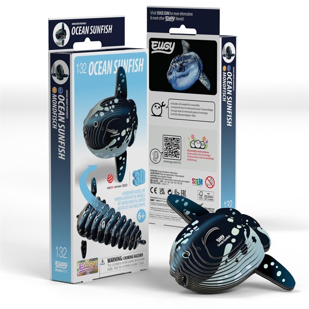 Eugy | 3D Cardboard Model Kit | Sea Life | Mola Mola | Ocean Sunfish - Maanvis | 6+ - Kleine Eland