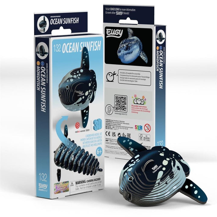 Eugy | 3D Cardboard Model Kit | Sea Life | Mola Mola | Ocean Sunfish - Maanvis | 6+ - Kleine Eland