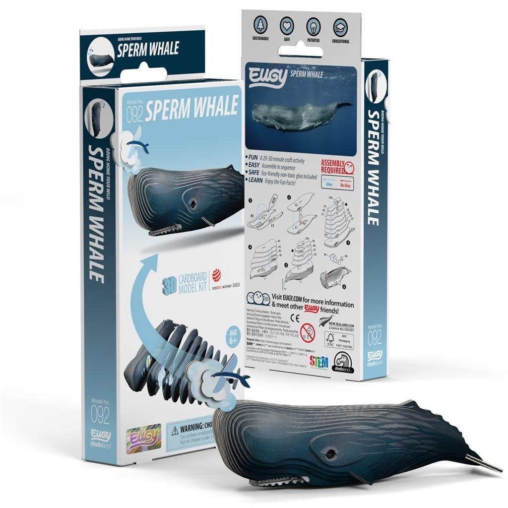 Eugy | 3D Cardboard Model Kit | Sea Life | Potvis | 6+ - Kleine Eland