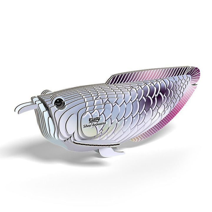 Eugy | 3D Cardboard Model Kit | Sea Life | Silver Arowana | 6+ - Kleine Eland