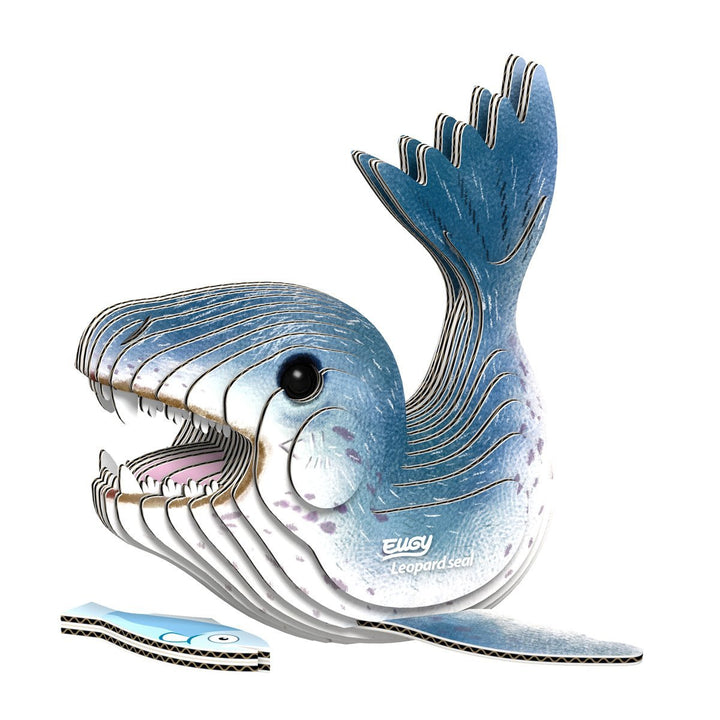 Eugy | 3D Cardboard Model Kit | Sea Life | Zeeluipaard | 6+ - Kleine Eland