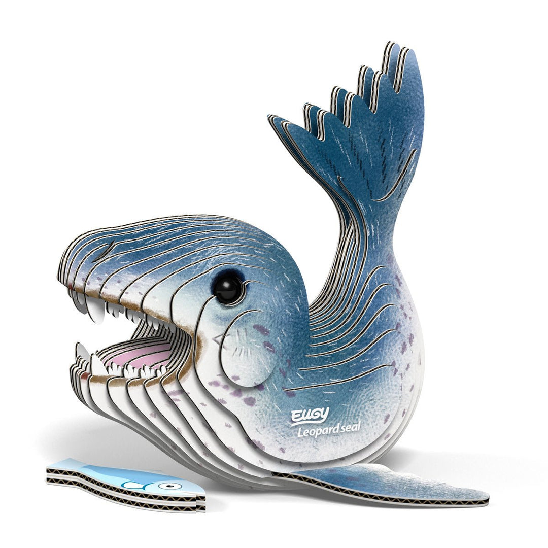 Eugy | 3D Cardboard Model Kit | Sea Life | Zeeluipaard | 6+ - Kleine Eland