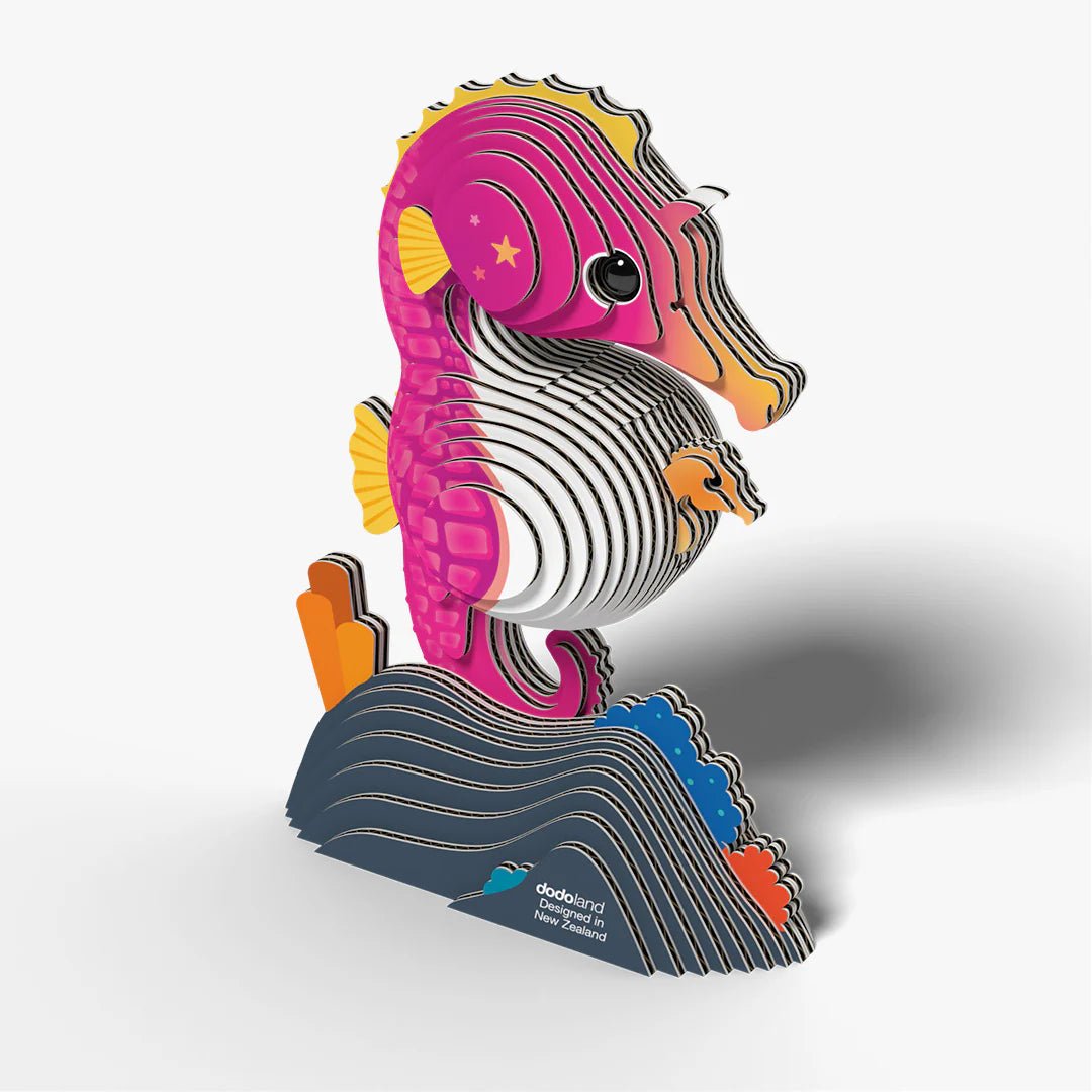 Eugy | 3D Cardboard Model Kit | Sea Life | Zeepaardje | 51 stukjes | 6+ - Kleine Eland