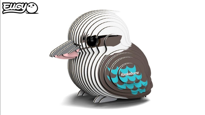 Eugy | 3D Cardboard Model Kit | Vogel | Kookaburra | Reuzen IJsvogel | 6+ - Kleine Eland