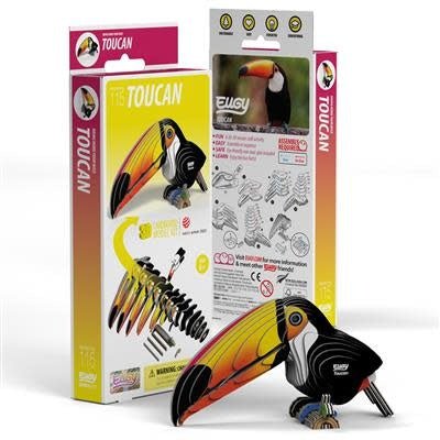 Eugy | 3D Cardboard Model Kit | Vogel | Toekan | 6+ - Kleine Eland