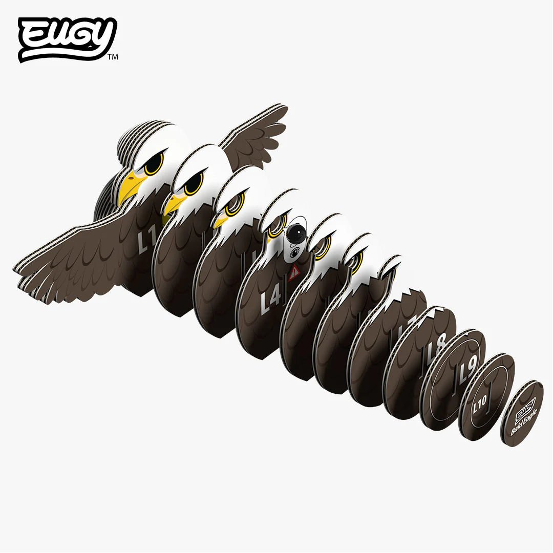 Eugy | 3D Cardboard Model Kit | Wild Life | Adelaar | 25 stukjes | 6+ - Kleine Eland