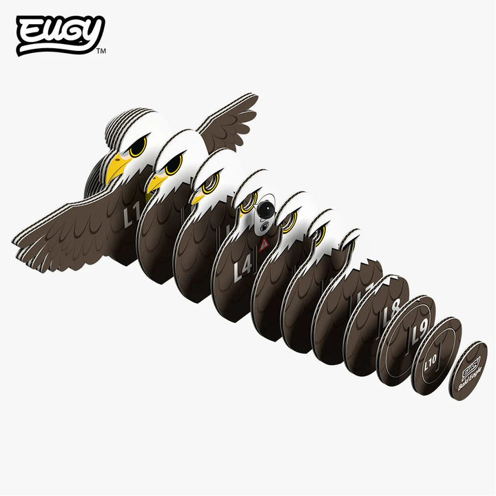 Eugy | 3D Cardboard Model Kit | Wild Life | Adelaar | 25 stukjes | 6+ - Kleine Eland
