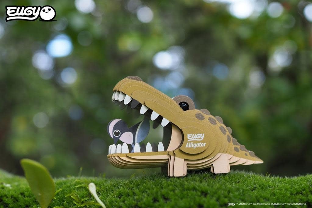 Eugy | 3D Cardboard Model Kit | Wild Life | Alligator | 6+ - Kleine Eland