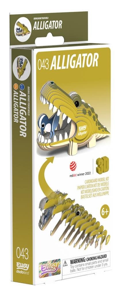 Eugy | 3D Cardboard Model Kit | Wild Life | Alligator | 6+ - Kleine Eland