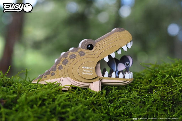 Eugy | 3D Cardboard Model Kit | Wild Life | Alligator | 6+ - Kleine Eland