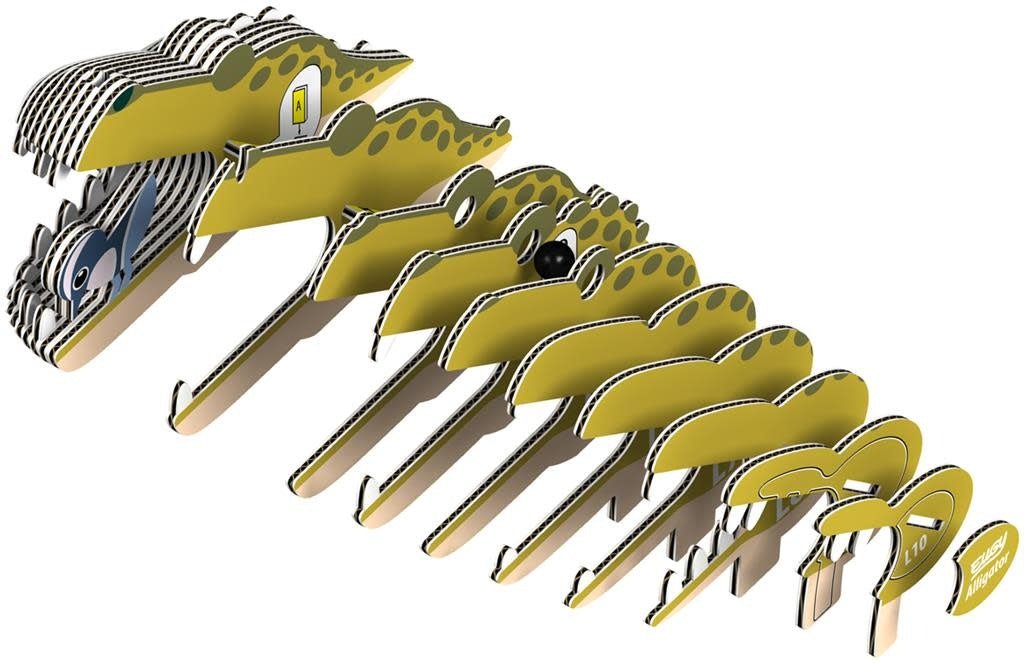 Eugy | 3D Cardboard Model Kit | Wild Life | Alligator | 6+ - Kleine Eland