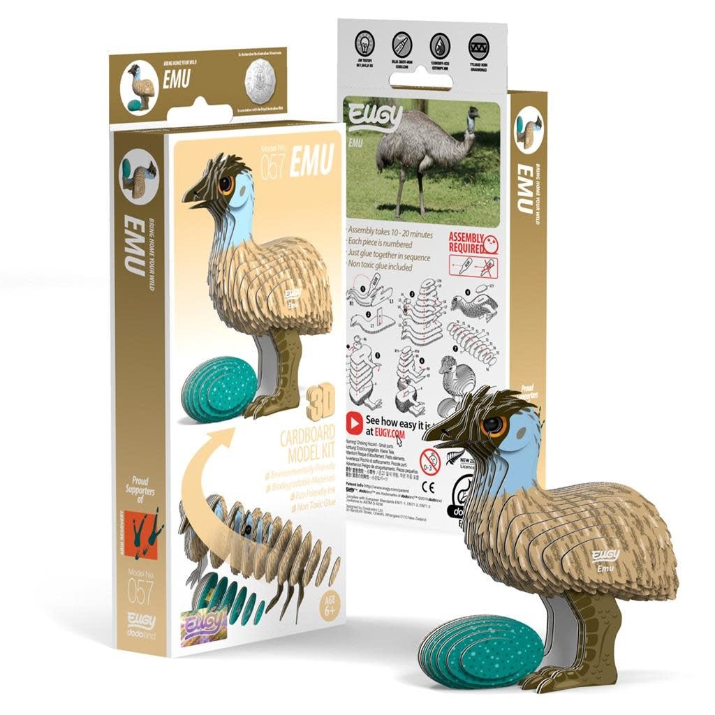 Eugy | 3D Cardboard Model Kit | Wild Life | Emoe | 6+ - Kleine Eland