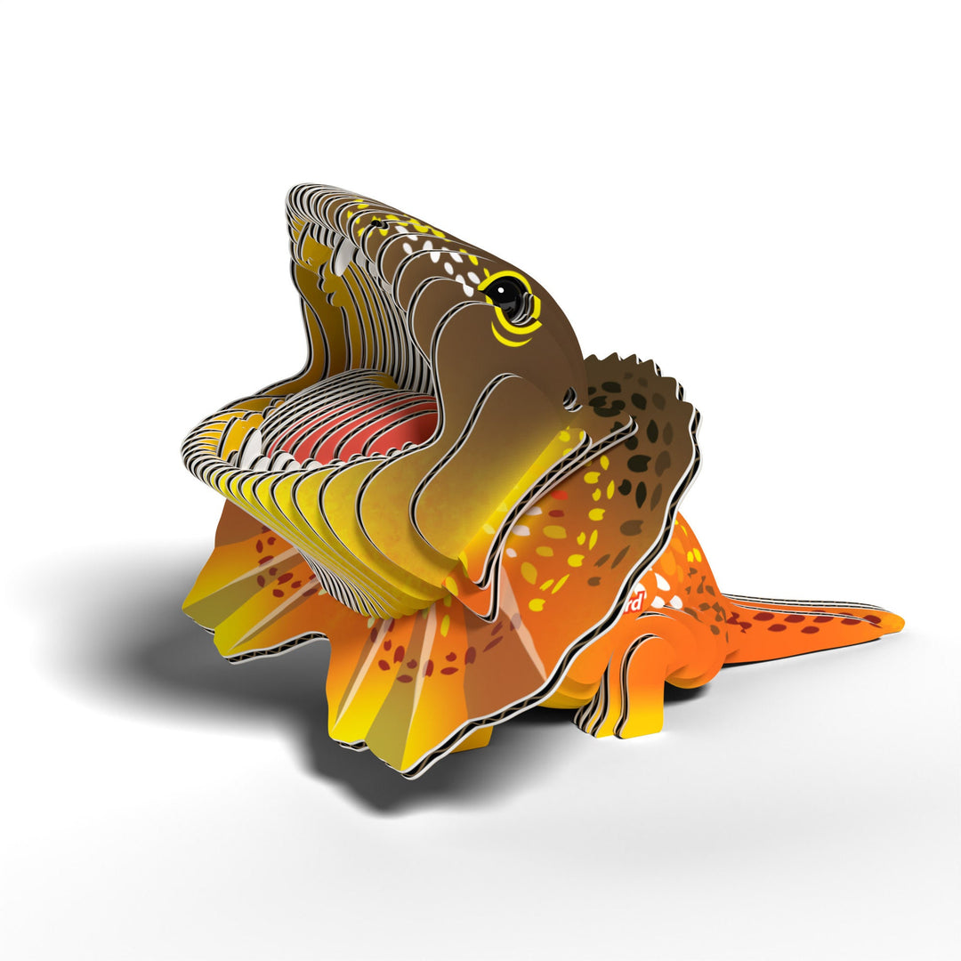 Eugy | 3D Cardboard Model Kit | Wild Life | Frilled Lizard | 6+ - Kleine Eland