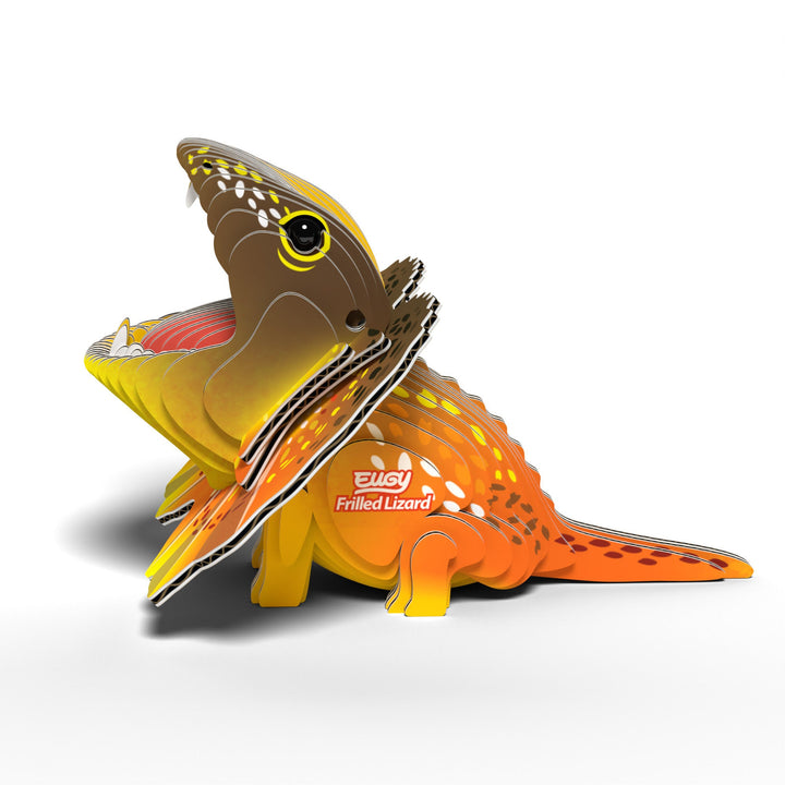 Eugy | 3D Cardboard Model Kit | Wild Life | Frilled Lizard | 6+ - Kleine Eland