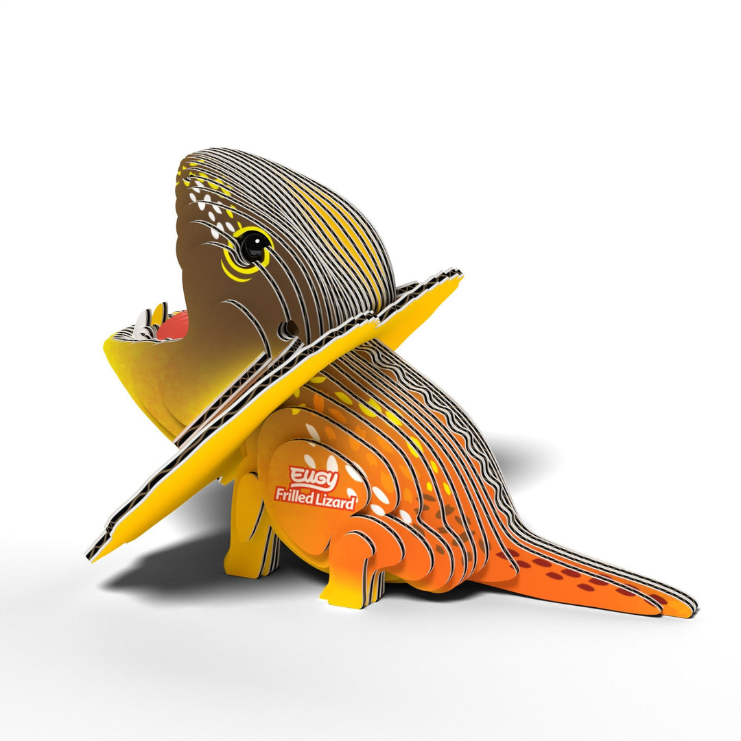 Eugy | 3D Cardboard Model Kit | Wild Life | Frilled Lizard | 6+ - Kleine Eland