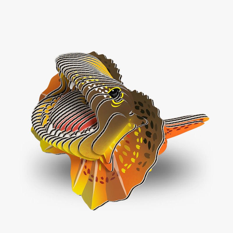 Eugy | 3D Cardboard Model Kit | Wild Life | Frilled Lizard | 6+ - Kleine Eland