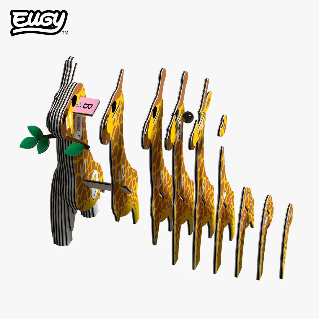Eugy | 3D Cardboard Model Kit | Wild Life | Giraffe | 27 stukjes | 6+ - Kleine Eland