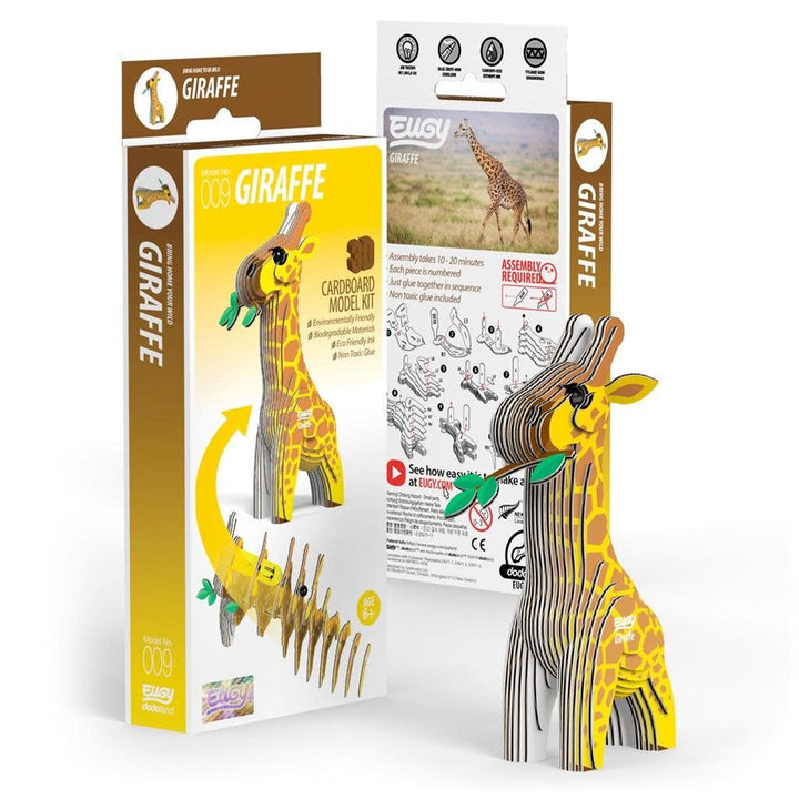 Eugy | 3D Cardboard Model Kit | Wild Life | Giraffe | 6+ - Kleine Eland