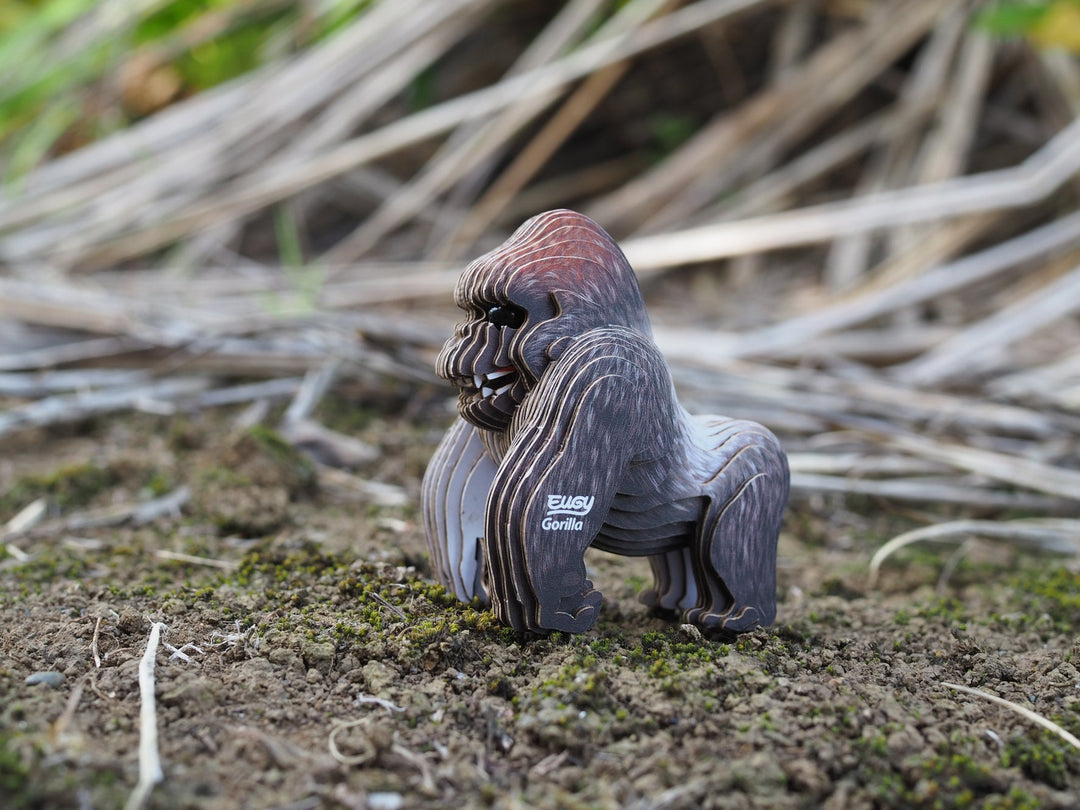 Eugy | 3D Cardboard Model Kit | Wild Life | Gorilla | 6+ - Kleine Eland