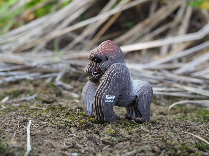 Eugy | 3D Cardboard Model Kit | Wild Life | Gorilla | 6+ - Kleine Eland