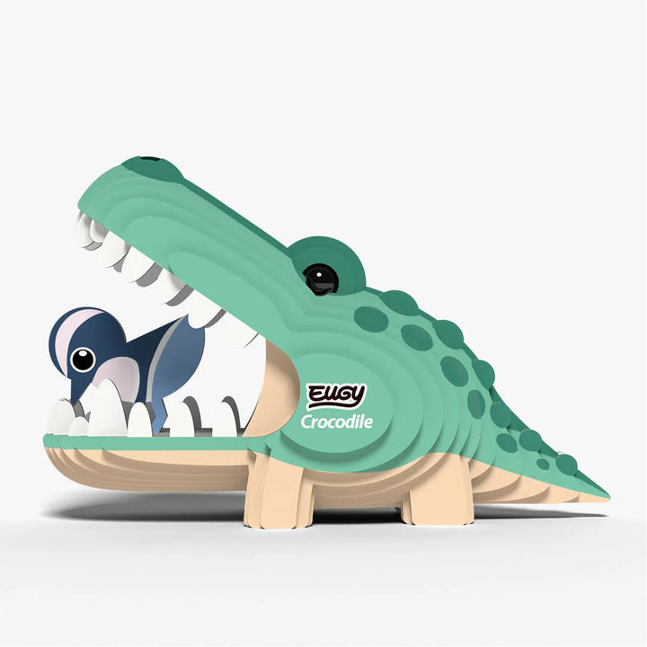Eugy | 3D Cardboard Model Kit | Wild Life | Krokodil | 25 stukjes | 6+ - Kleine Eland