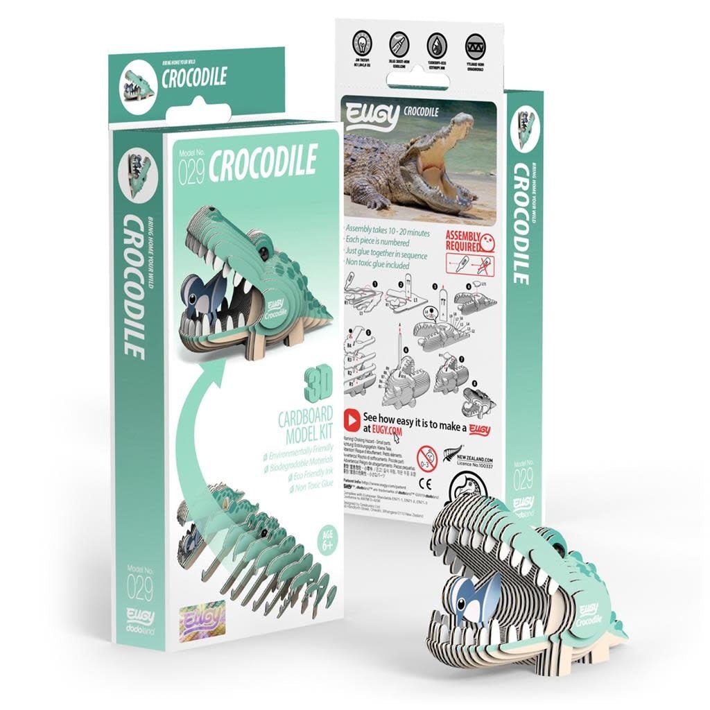 Eugy | 3D Cardboard Model Kit | Wild Life | Krokodil | 6+ - Kleine Eland