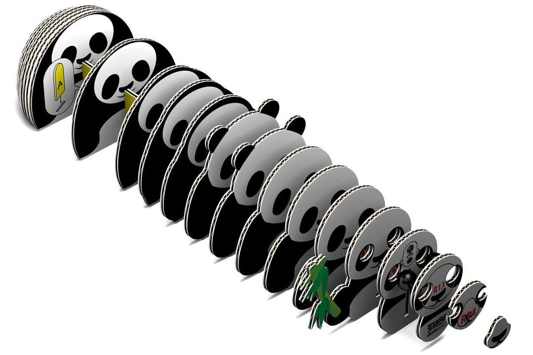 Eugy | 3D Cardboard Model Kit | Wild Life | Panda | 6+ - Kleine Eland