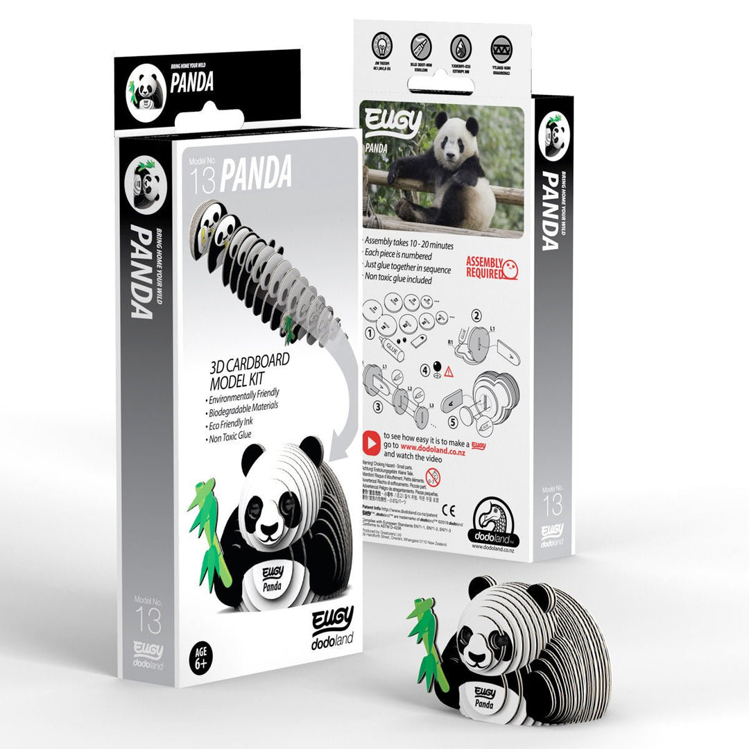 Eugy | 3D Cardboard Model Kit | Wild Life | Panda | 6+ - Kleine Eland