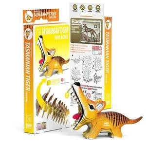 Eugy | 3D Cardboard Model Kit | Wild Life | Tasmaanse Tijger | 6+ - Kleine Eland