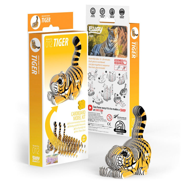Eugy | 3D Cardboard Model Kit | Wild Life | Tijger | 6+ - Kleine Eland