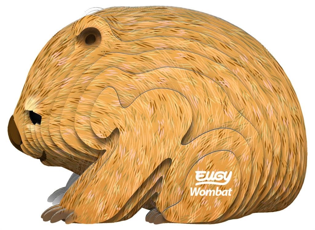 Eugy | 3D Cardboard Model Kit | Wild Life | Wombat | 6+ - Kleine Eland