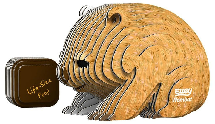 Eugy | 3D Cardboard Model Kit | Wild Life | Wombat | 6+ - Kleine Eland