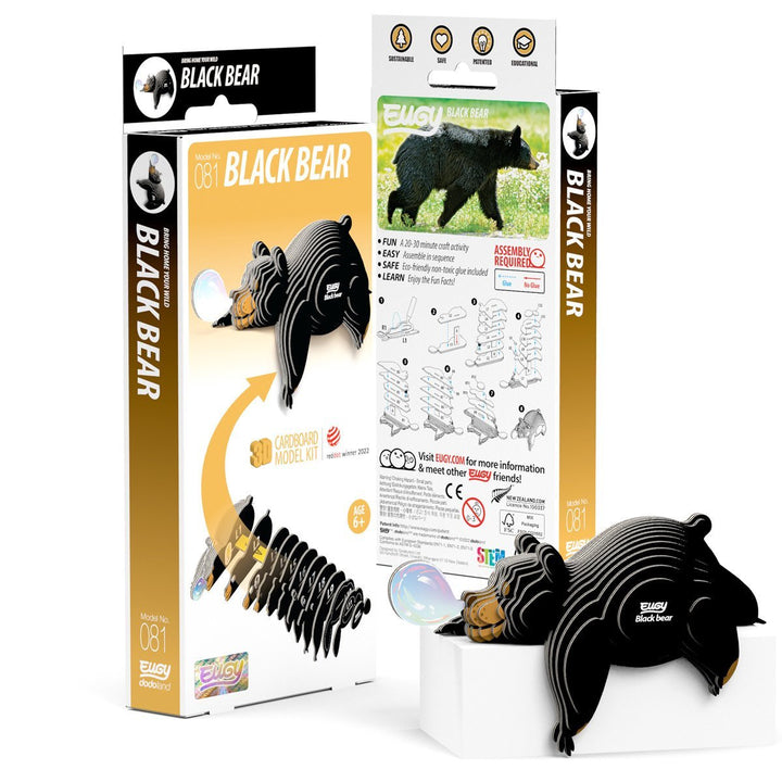 Eugy | 3D Cardboard Model Kit | Wild Life | Zwarte Beer | 6+ - Kleine Eland