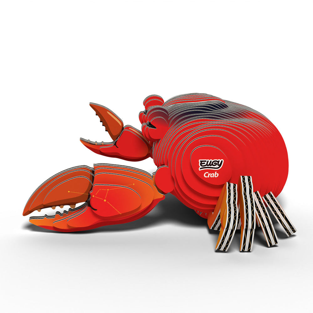 Eugy krab 3D bouwpakket vanuit een andere hoek