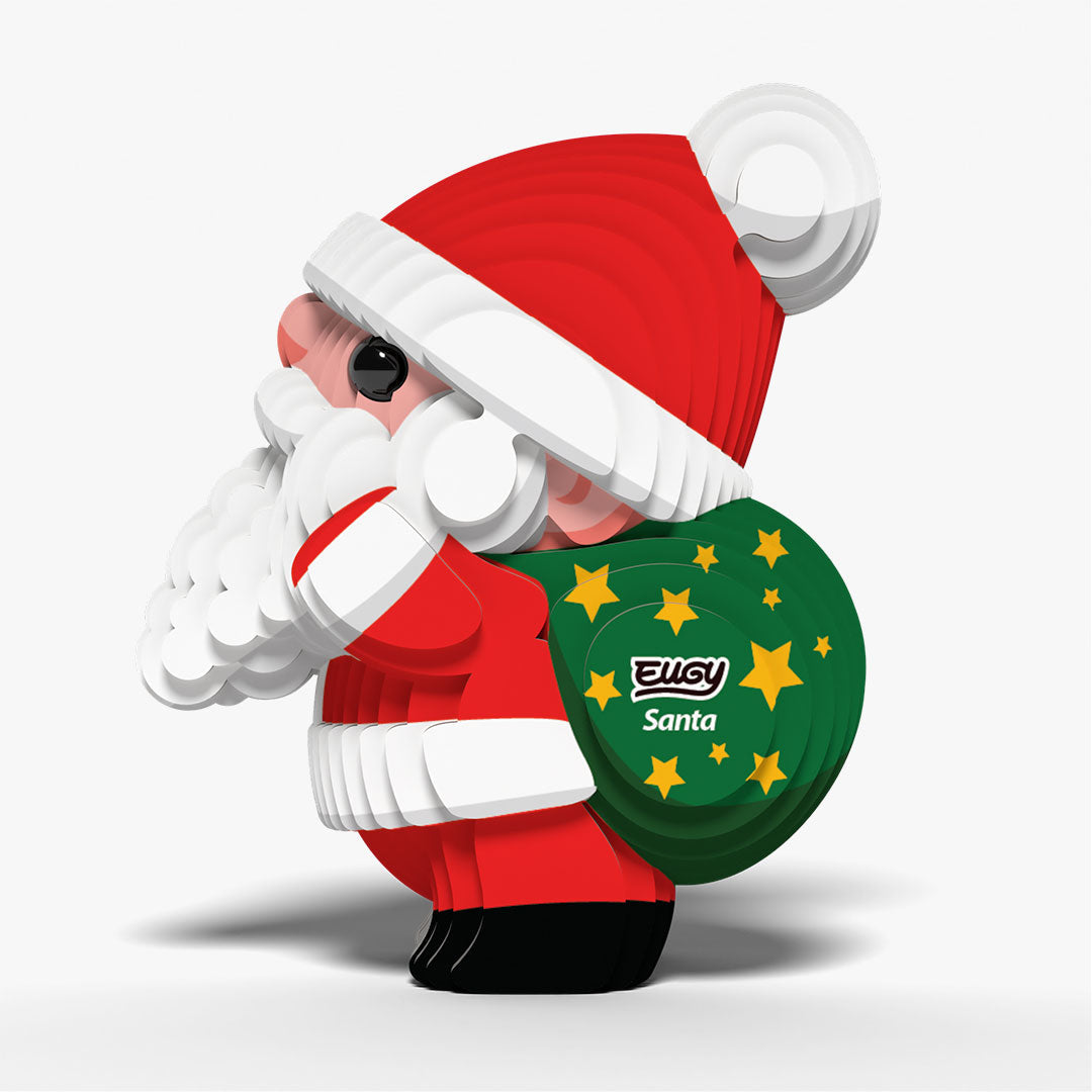 Eugy kerstman 3D bouwpakket vanuit een andere hoek